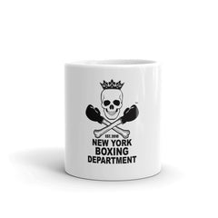 White Glossy NYBD Crossbones Mug