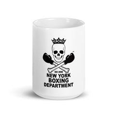 White Glossy NYBD Crossbones Mug