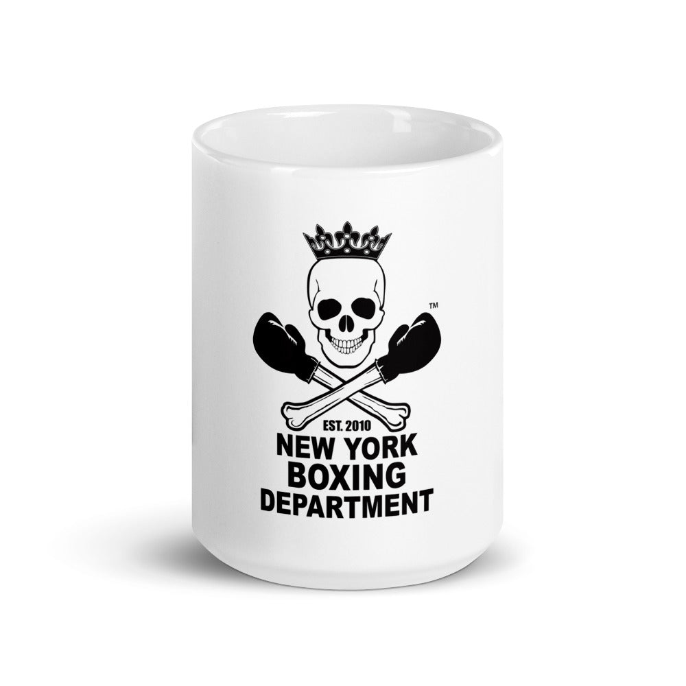 White Glossy NYBD Crossbones Mug
